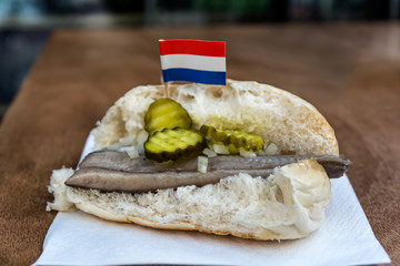Dutch broodje haring