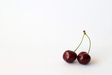 Sweet cherry isolated on white background