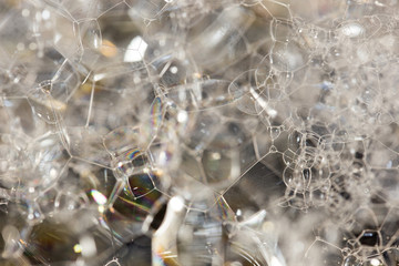 closeup Soap foam and bubbles background soap