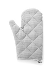 Oven glove for hot dishes isolated on white, top view