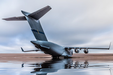 Single huge airplane