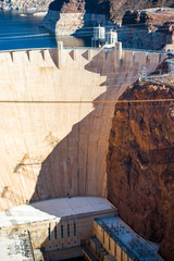 View of the Dam Helicopter Company, Boulder, USA. Vertical.