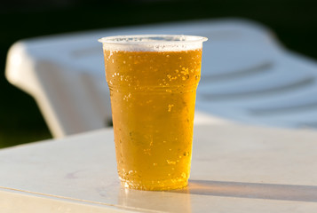 plastic beer glass