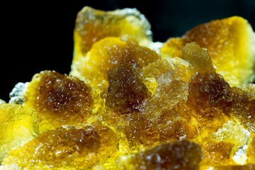 Cola ice crystal turns a beautiful brown background