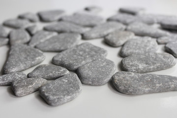 Beach found polished grey stone