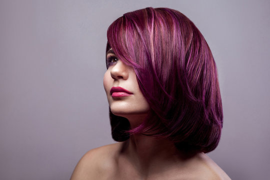 Short Purple Hair Photos Royalty Free Images Graphics Vectors Videos Adobe Stock