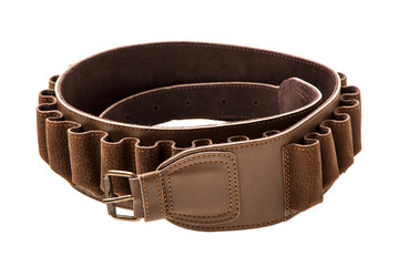 leather bandolier isolated on a white