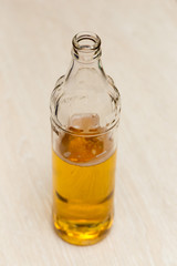 beer bottle on white table