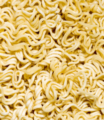 Raw food noodles on the table