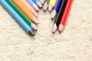 Obraz premium Colored wooden pencil