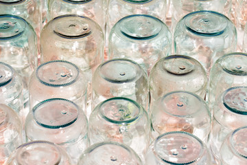 stylized glass jars under the sun