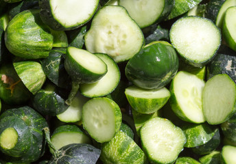 background cucumber waste