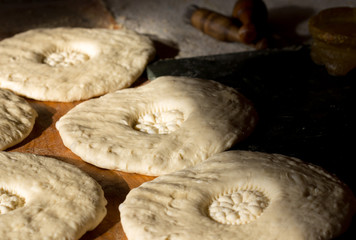 process of preparing Uzbek bread