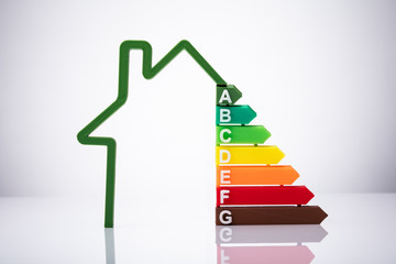 Close-up Of House Showing Energy Efficiency Rate