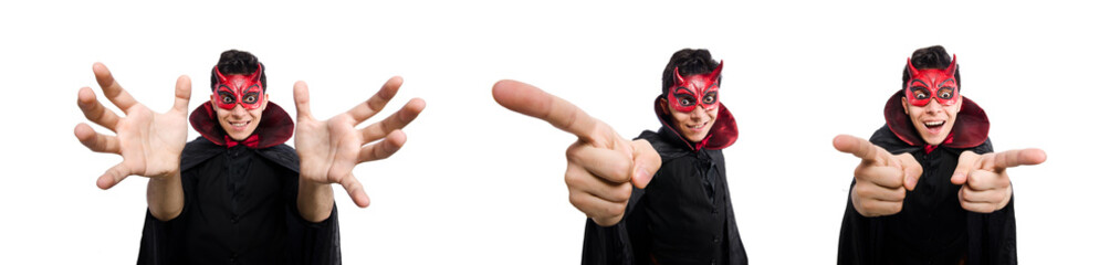 Funny devil isolated on the white background