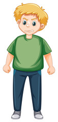 Obraz premium Angry teengaer white background