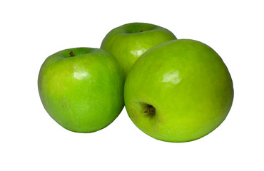 green apple isolated on white background. food, healthy