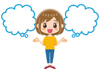 女性　選択　吹き出し