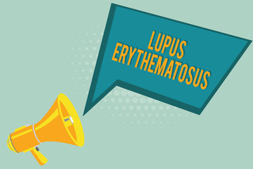 Text sign showing Lupus Erythematosus. Conceptual photo inflammatory condition caused by an autoimmune disease.