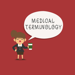 Word writing text Medical Terminology. Business concept for language used to precisely describe the huanalysis body.