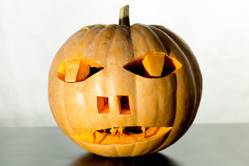 Halloween pumpkin on the table