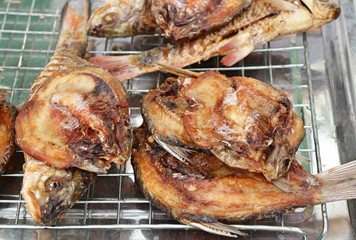 fried fish at street food