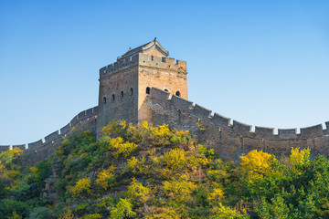 Fototapeta na wymiar The famous great wall of China - Jinshanling section