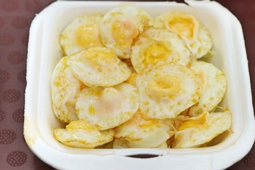 Quail eggs at street food
