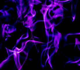 Fire flames on black background