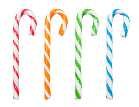 Christmas Candy canes isolated on white background