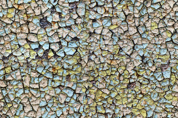 Old paint cracked