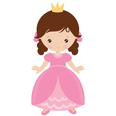 Princess vector cartoon illustration