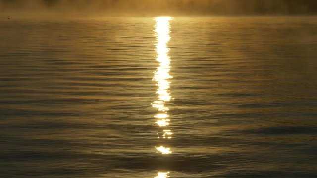 sunrise over lake toya