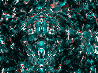 Boho kaleidoscope abstract seamless pattern. - obrazy, fototapety, plakaty
