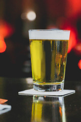 Cold Craft light Beer in a glass
