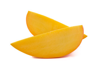 2 pieces of mango on a white background