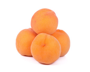 Yellow peach isolated on the white background
