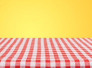 Checkered napkin on desk