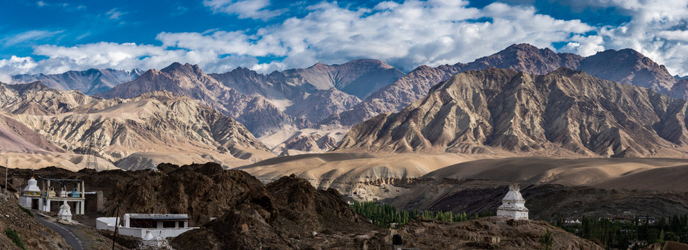 Beautiful landscape on the way to Zanskar road at Himalaya Range, Zanskar Range, Pensi La, Jammu and Kashmir, India.