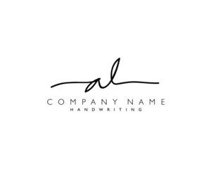 A L Initial handwriting logo