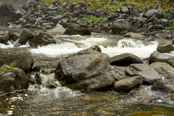rever flowing in rocks