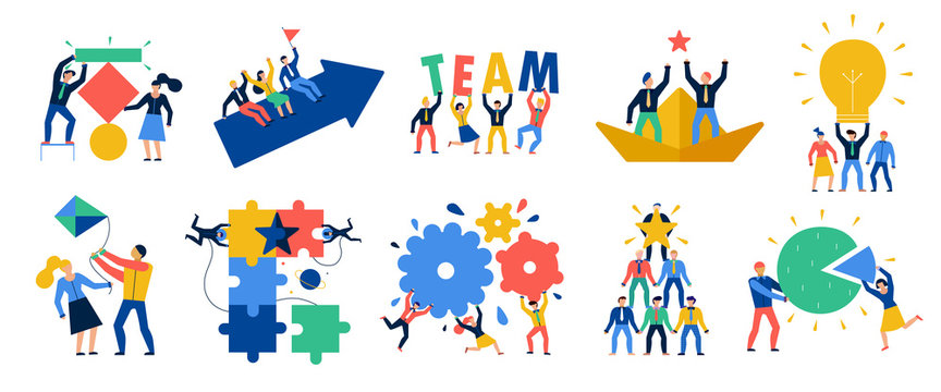 Teamwork Icons Set