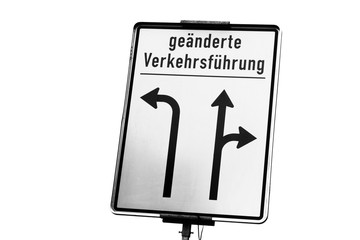 Geänderte Verkehrsführung