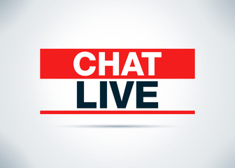 Chat Live Abstract Flat Background Design Illustration