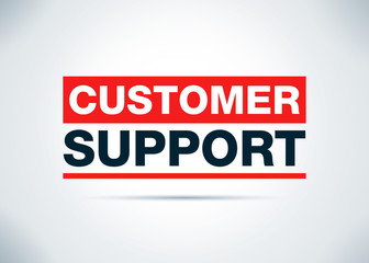 Customer Support Abstract Flat Background Design Illustration