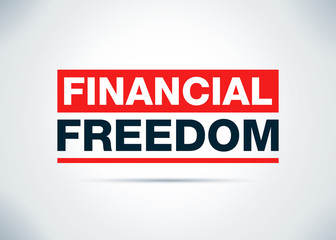 Financial Freedom Abstract Flat Background Design Illustration