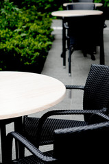 カフェテーブルと椅子