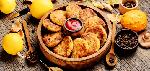 Diet vegetable pumpkin cutlet