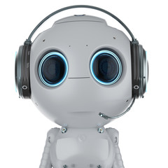 robot with headset