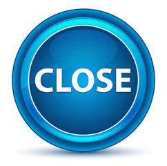 Close Eyeball Blue Round Button